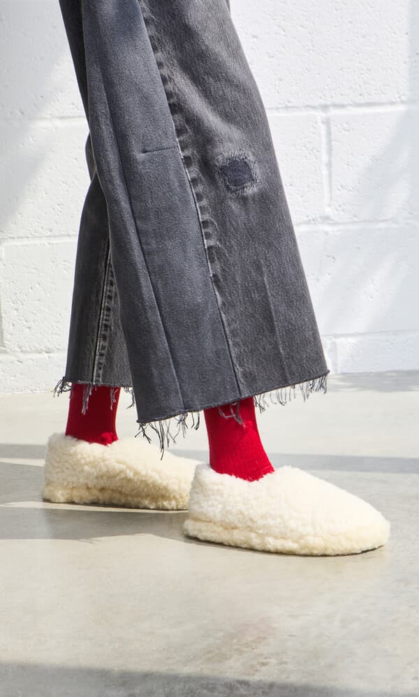 Wool Slippers - Natural