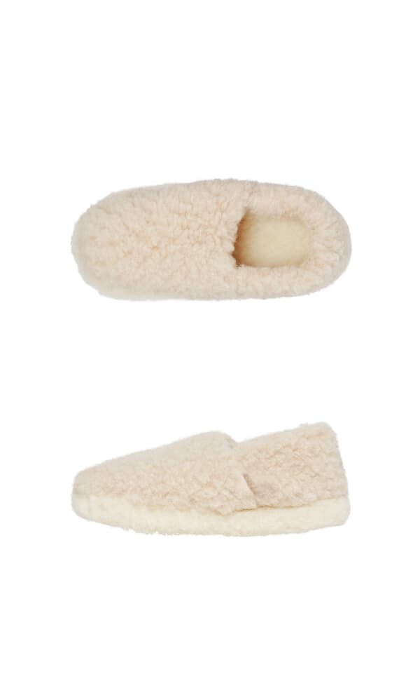 Wool Slippers - Natural
