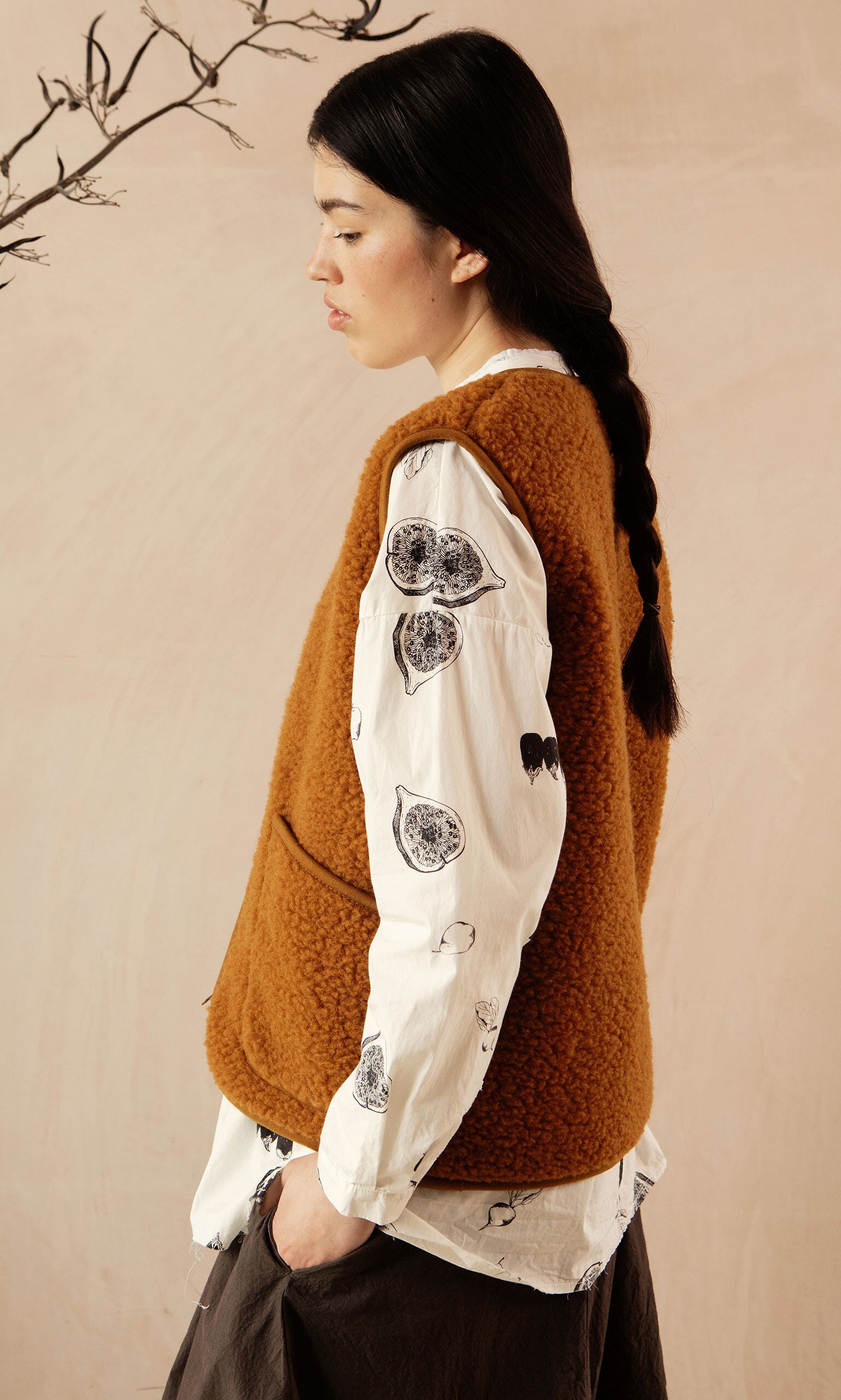 Cinnamon Wool Gilet