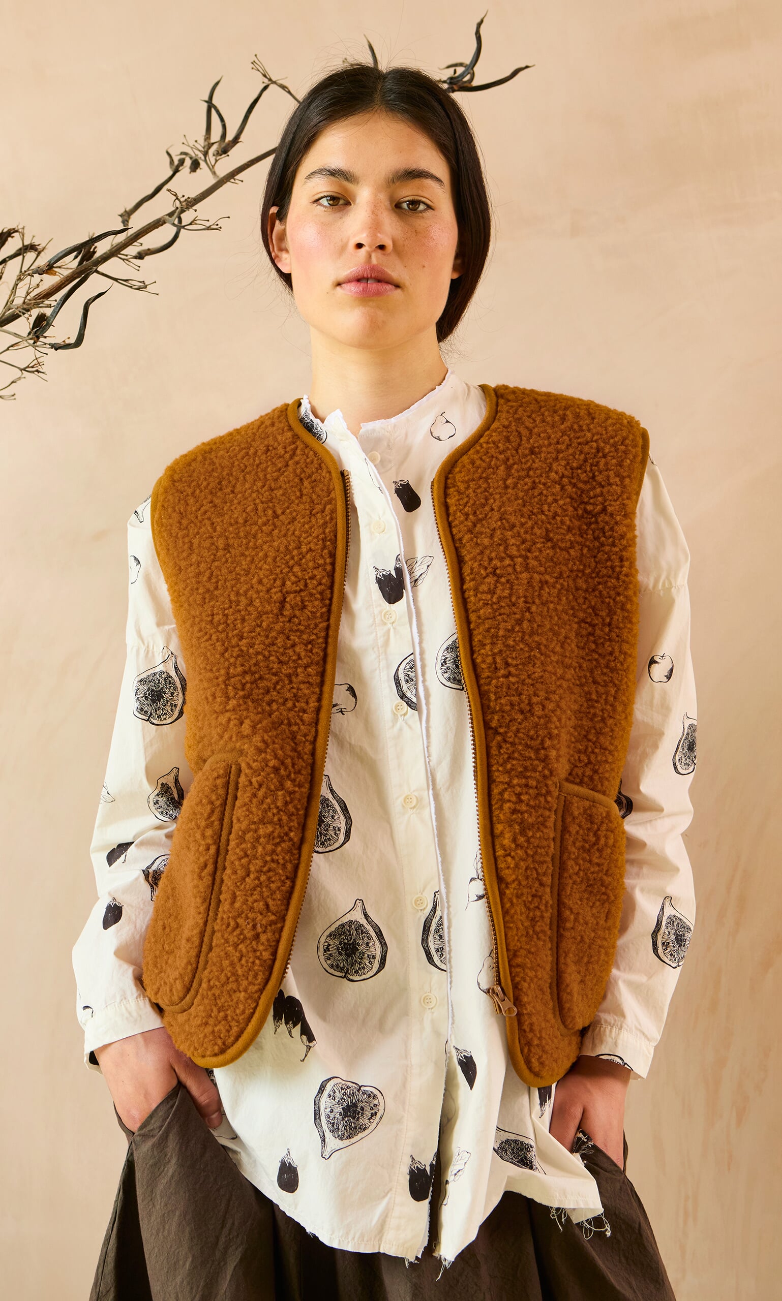 Cinnamon Wool Gilet
