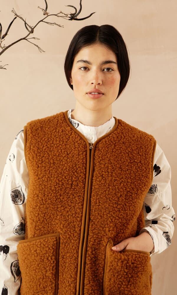 Cinnamon Wool Gilet