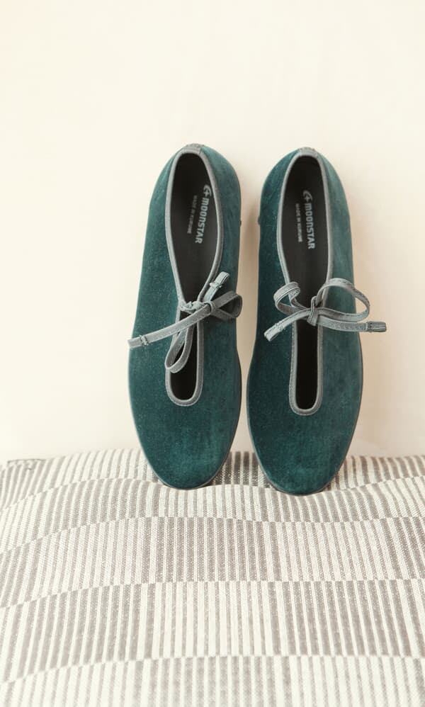 Velvet Prim Ballerinas