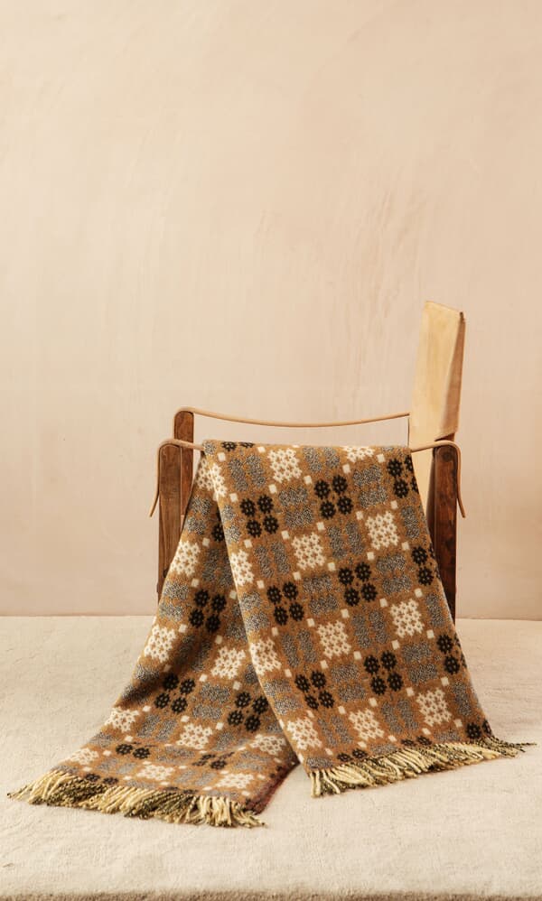 Welsh Blanket - Burnt Orange