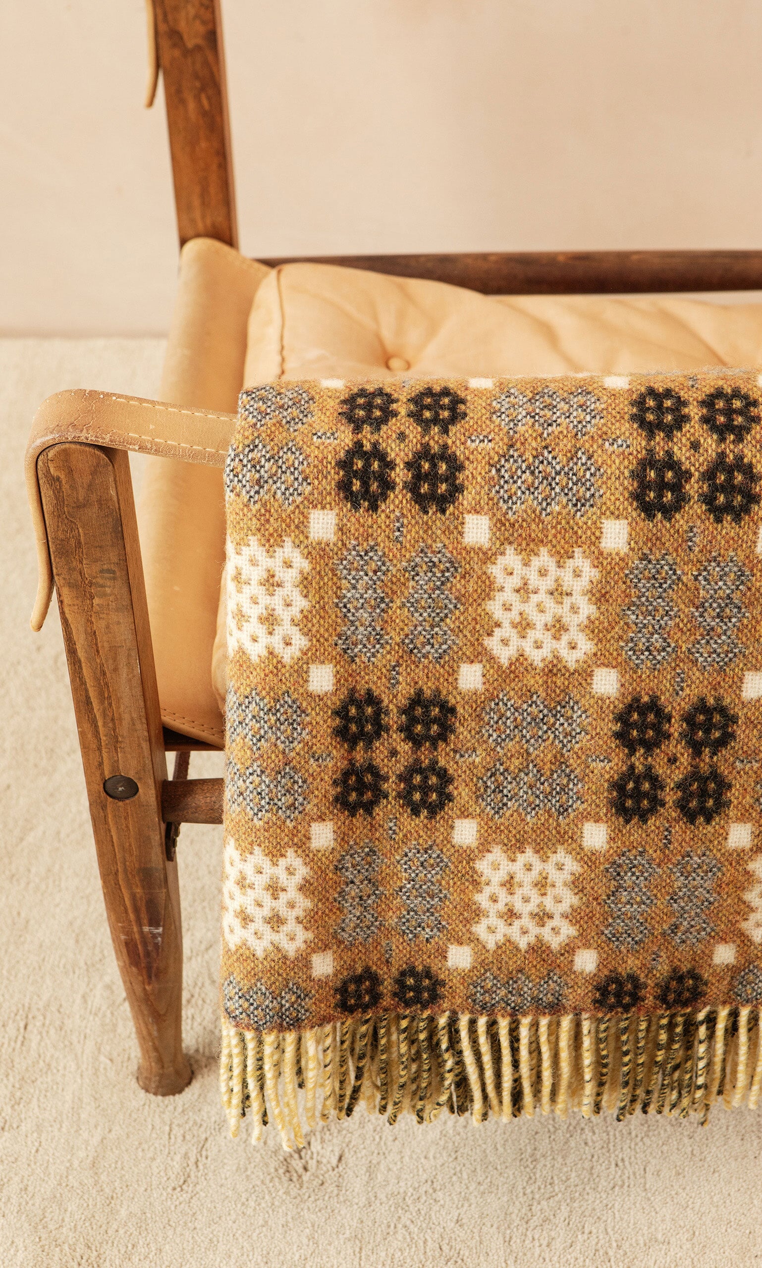 Welsh Blanket - Burnt Orange