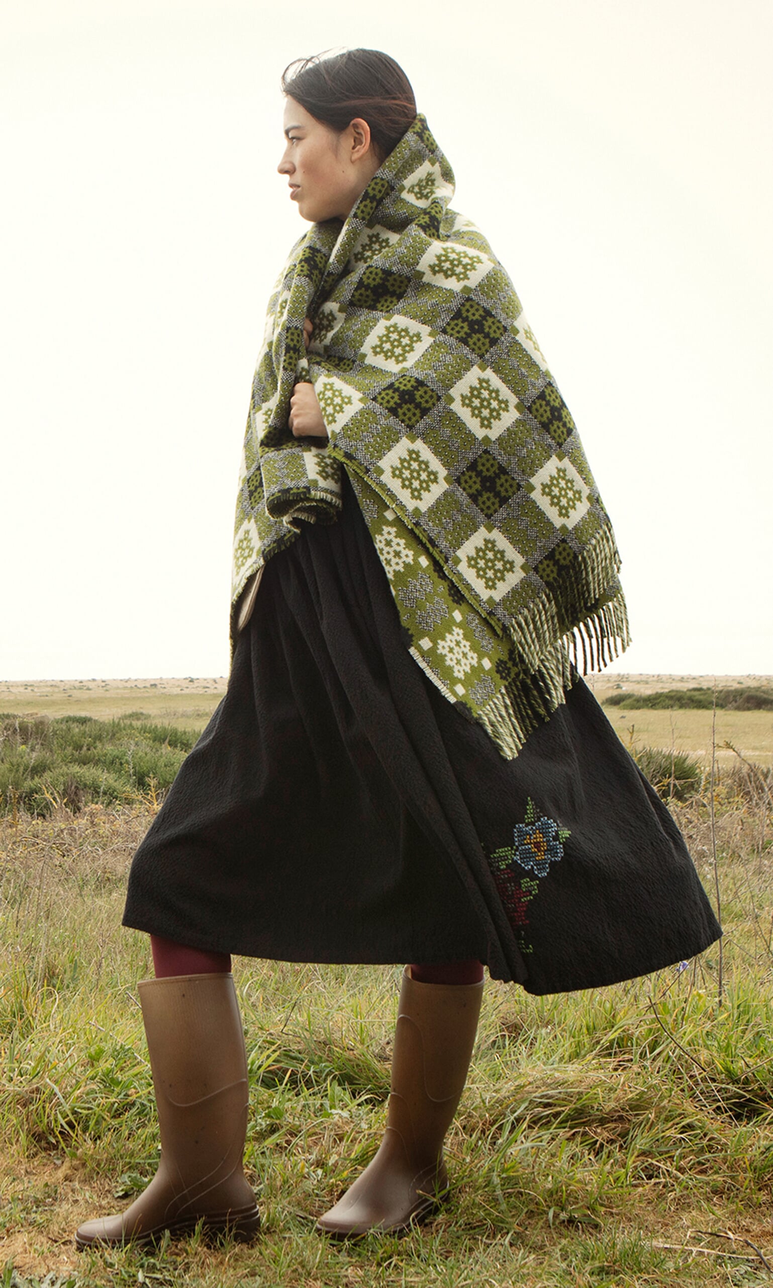 Welsh Blanket - Apple Green