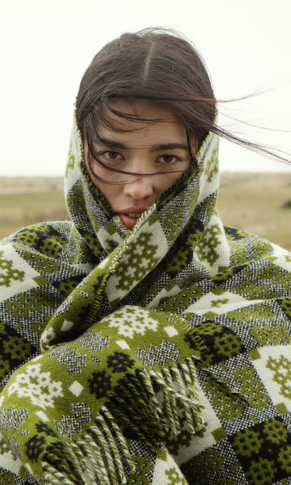 Welsh Blanket - Apple Green