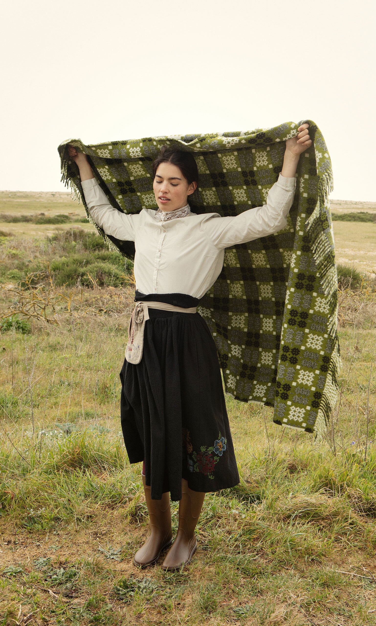 Welsh Blanket - Apple Green