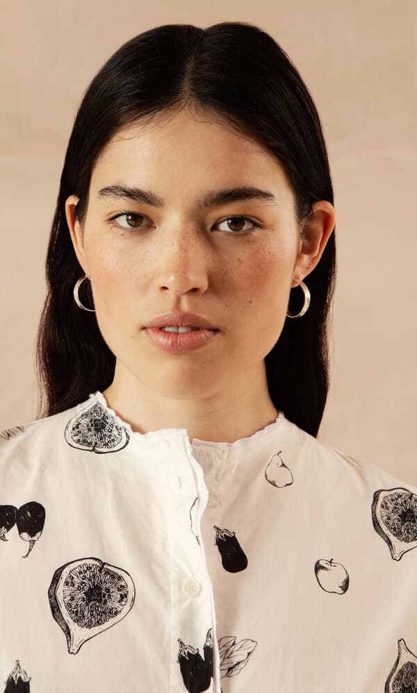 Silver Pebble Hoops