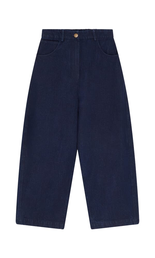 Indigo Barrel Pants