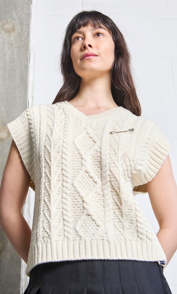 Aran Knit Vest