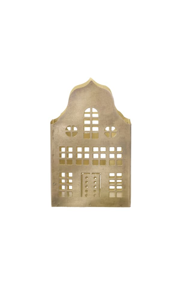 Brass House Candle Holder