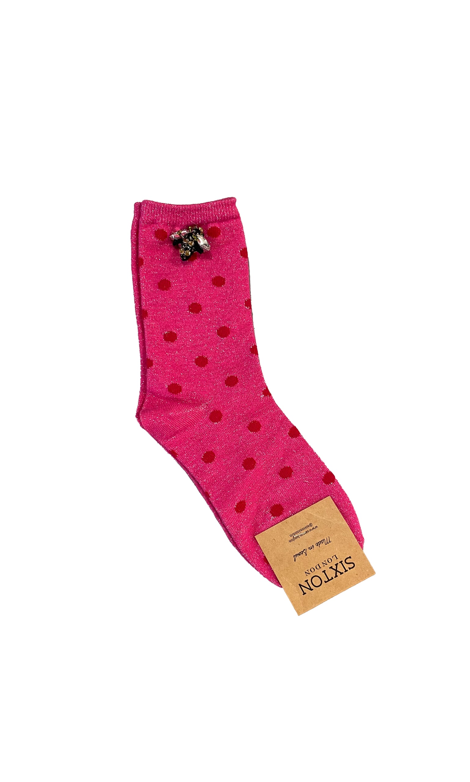 Pink Polka Dot Socks