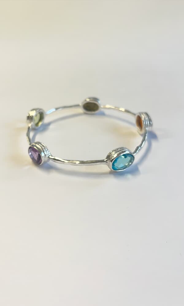 Iridian Bangle - Silver