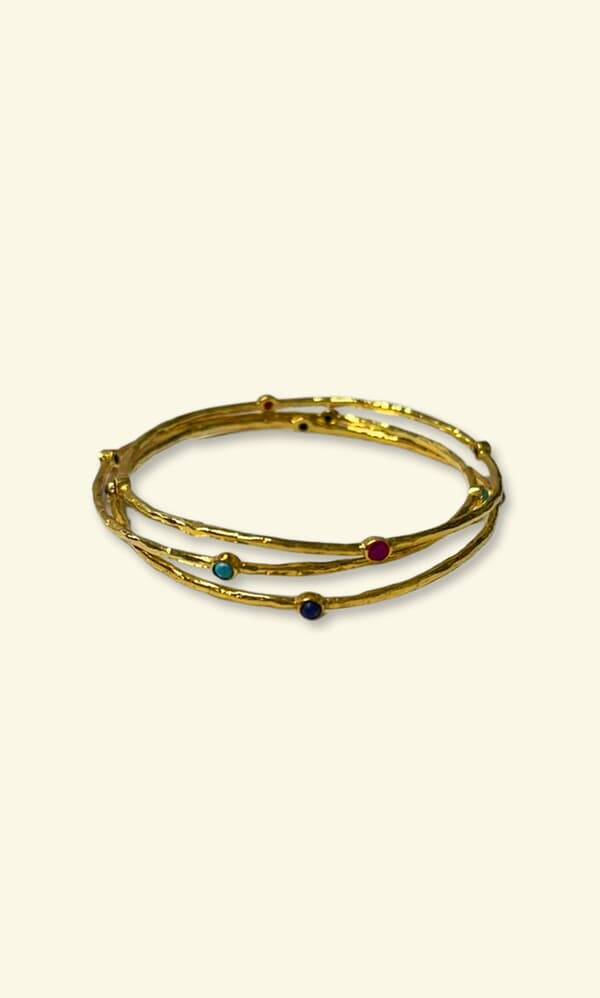 Sun Bangle Set - Gold