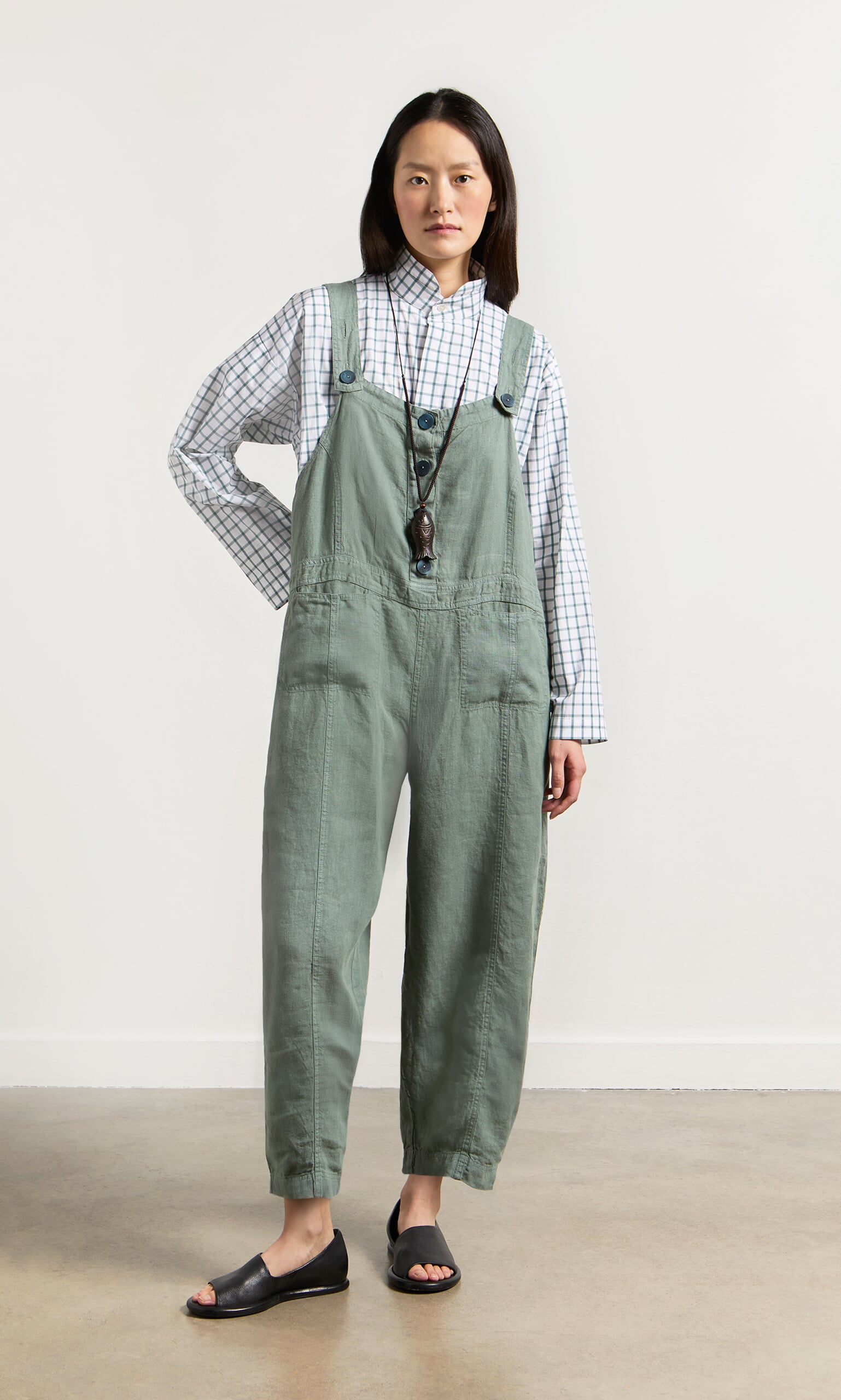 Myrtle Linen Dungarees