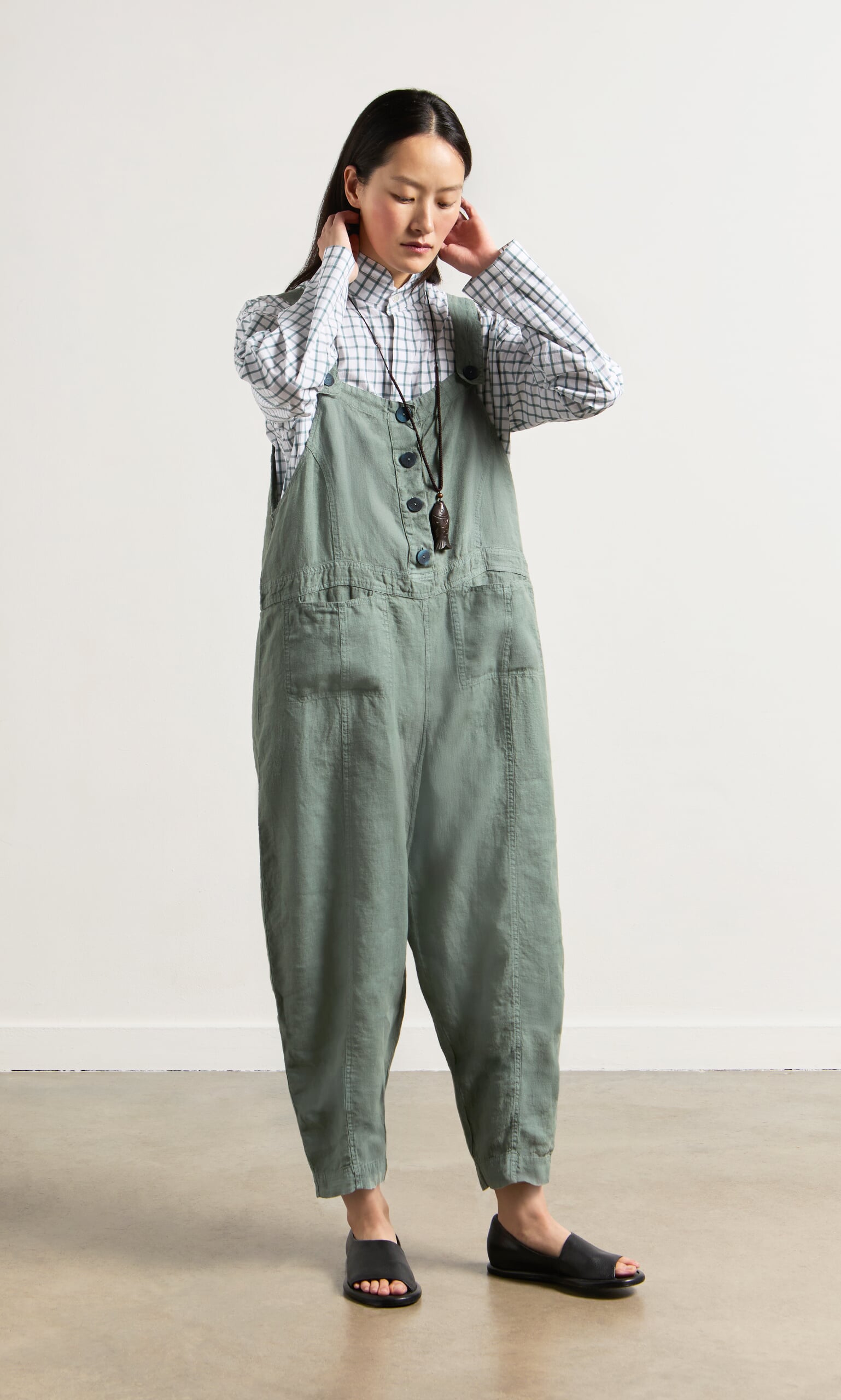 Myrtle Linen Dungarees