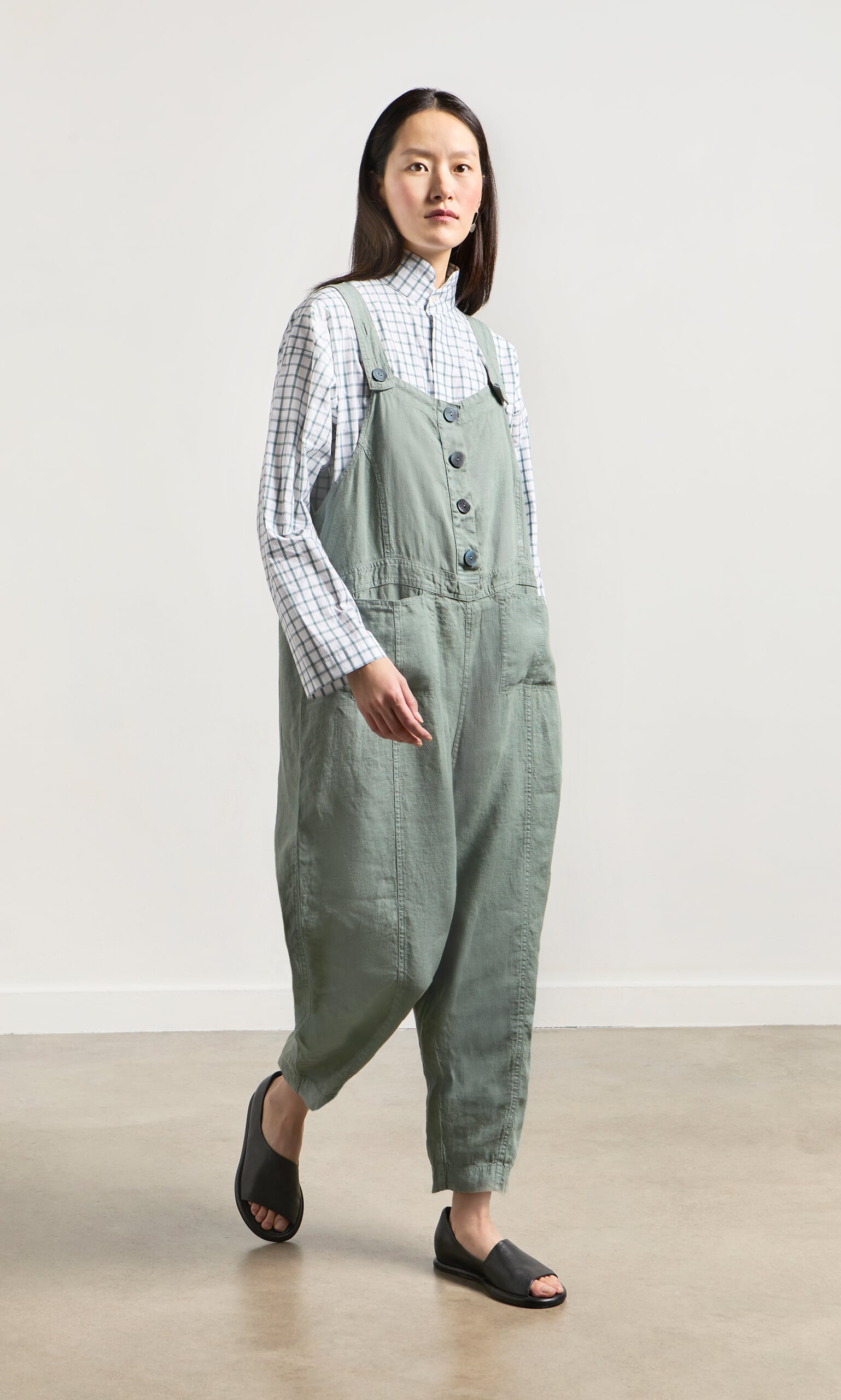 Myrtle Linen Dungarees