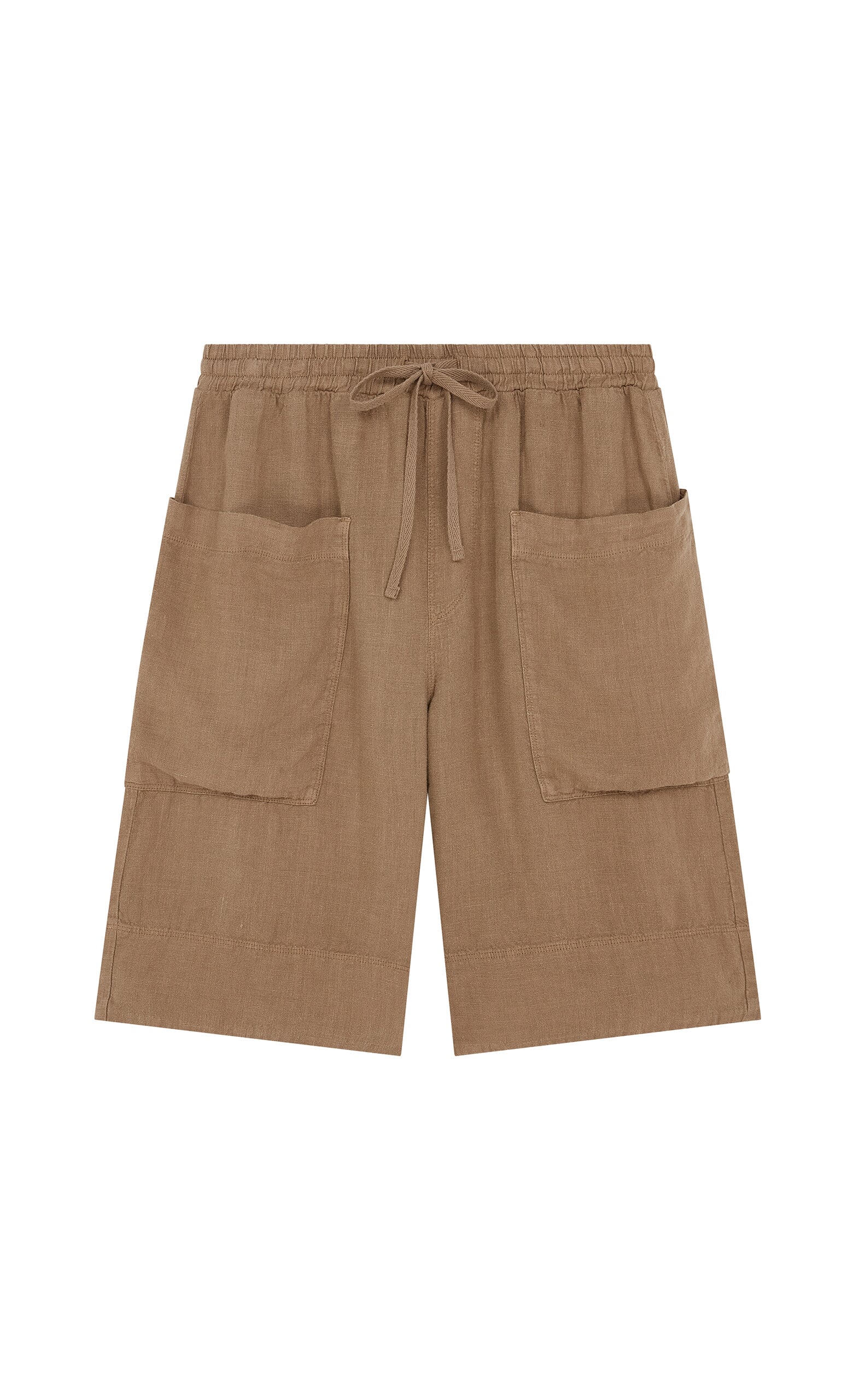 Brown Linen Shorts