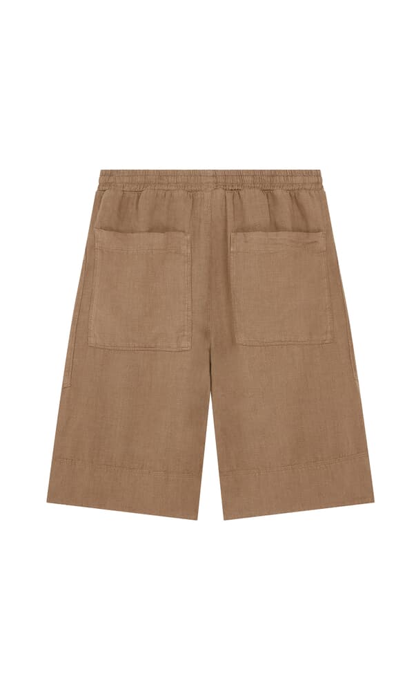 Brown Linen Shorts