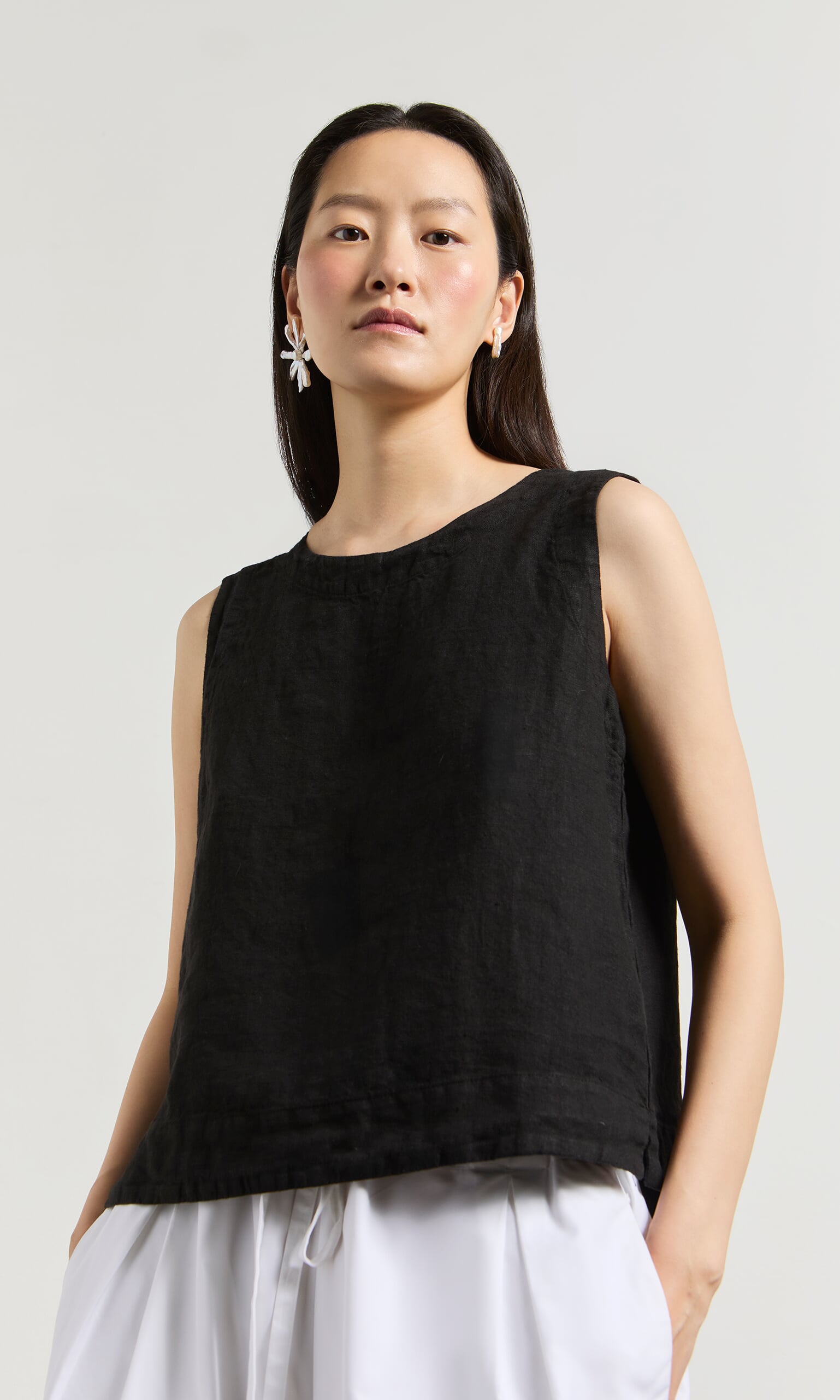 Linda Top - Solid Black