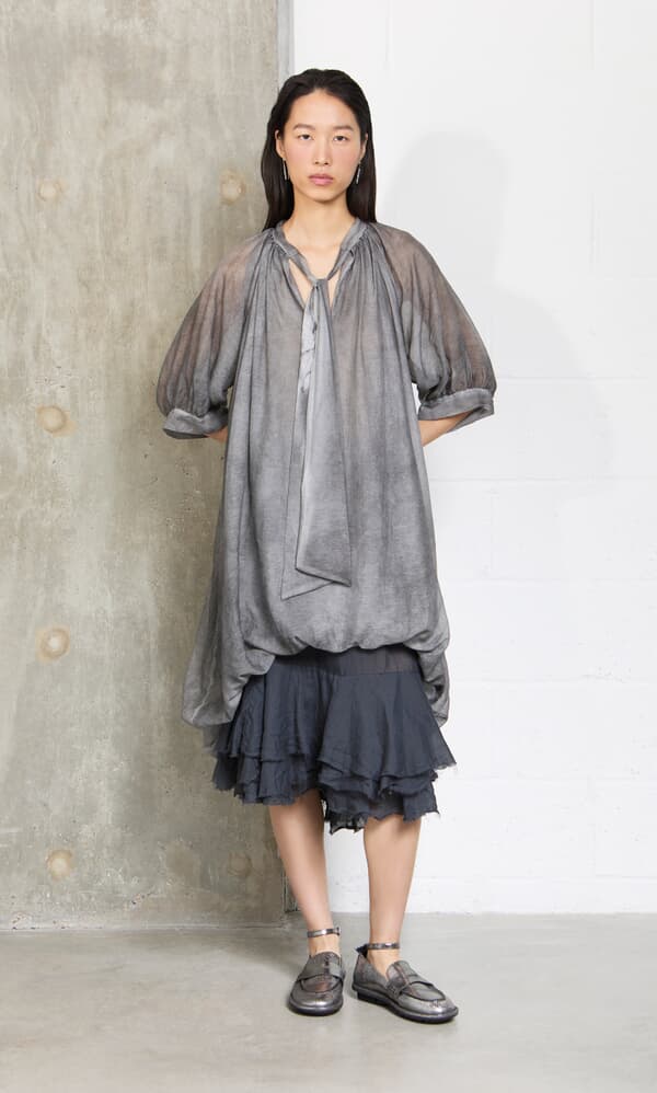 Grey Voile Blouse
