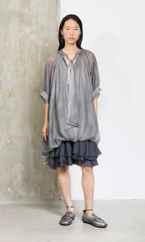 Grey Voile Blouse