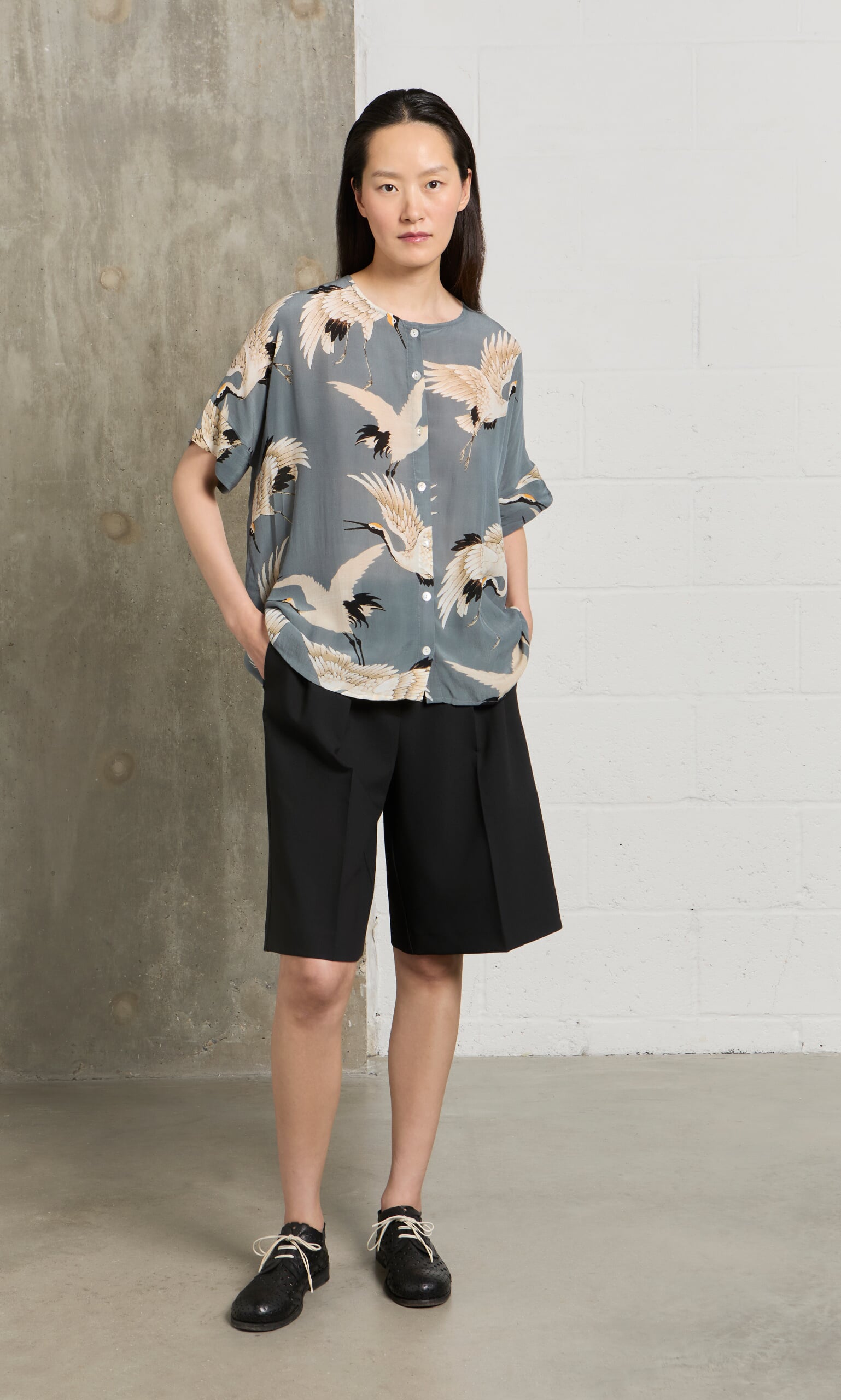 Slate Stork Blouse