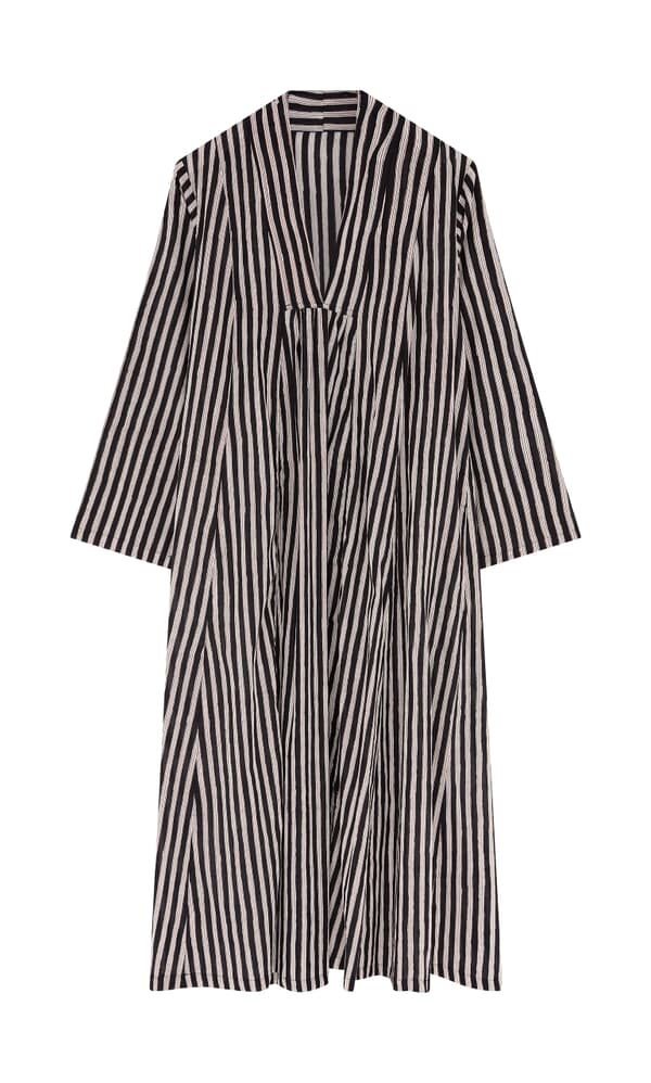 Hoyland Dress - Charcoal Stripe