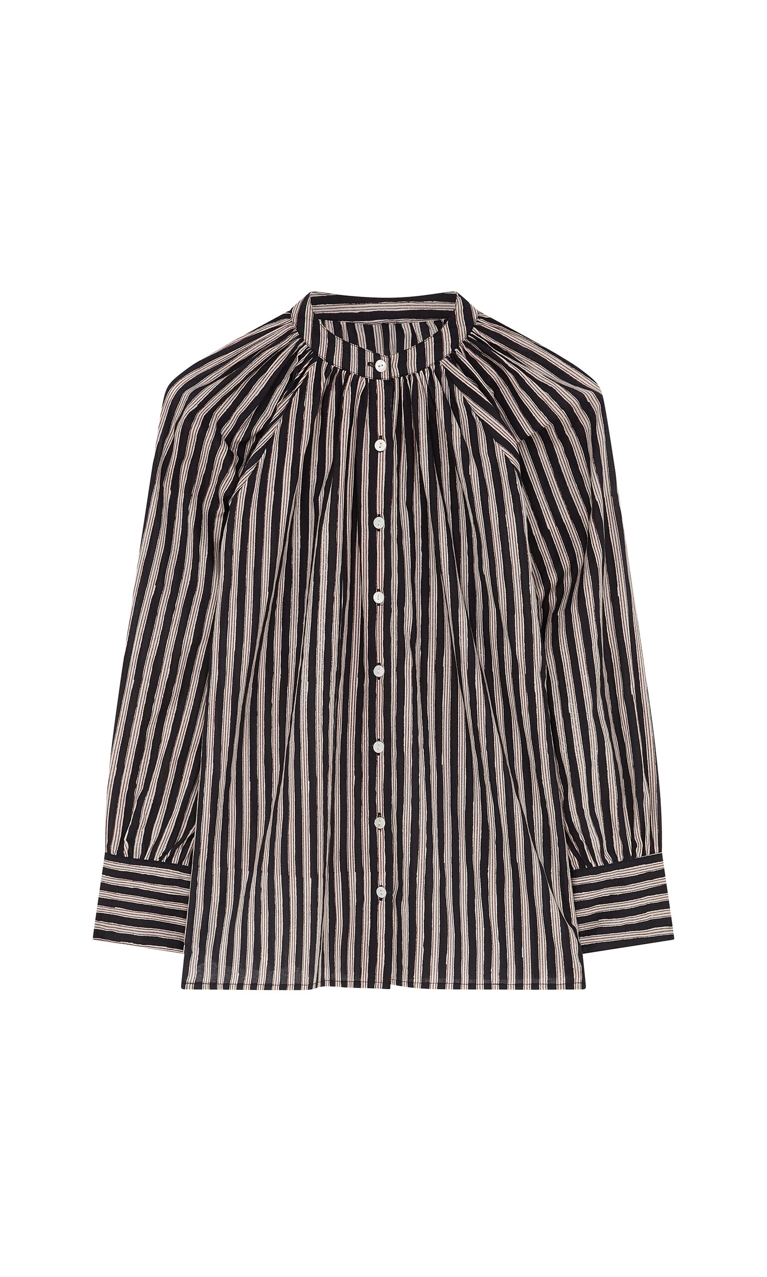 Ailsa Blouse - Charcoal Stripe