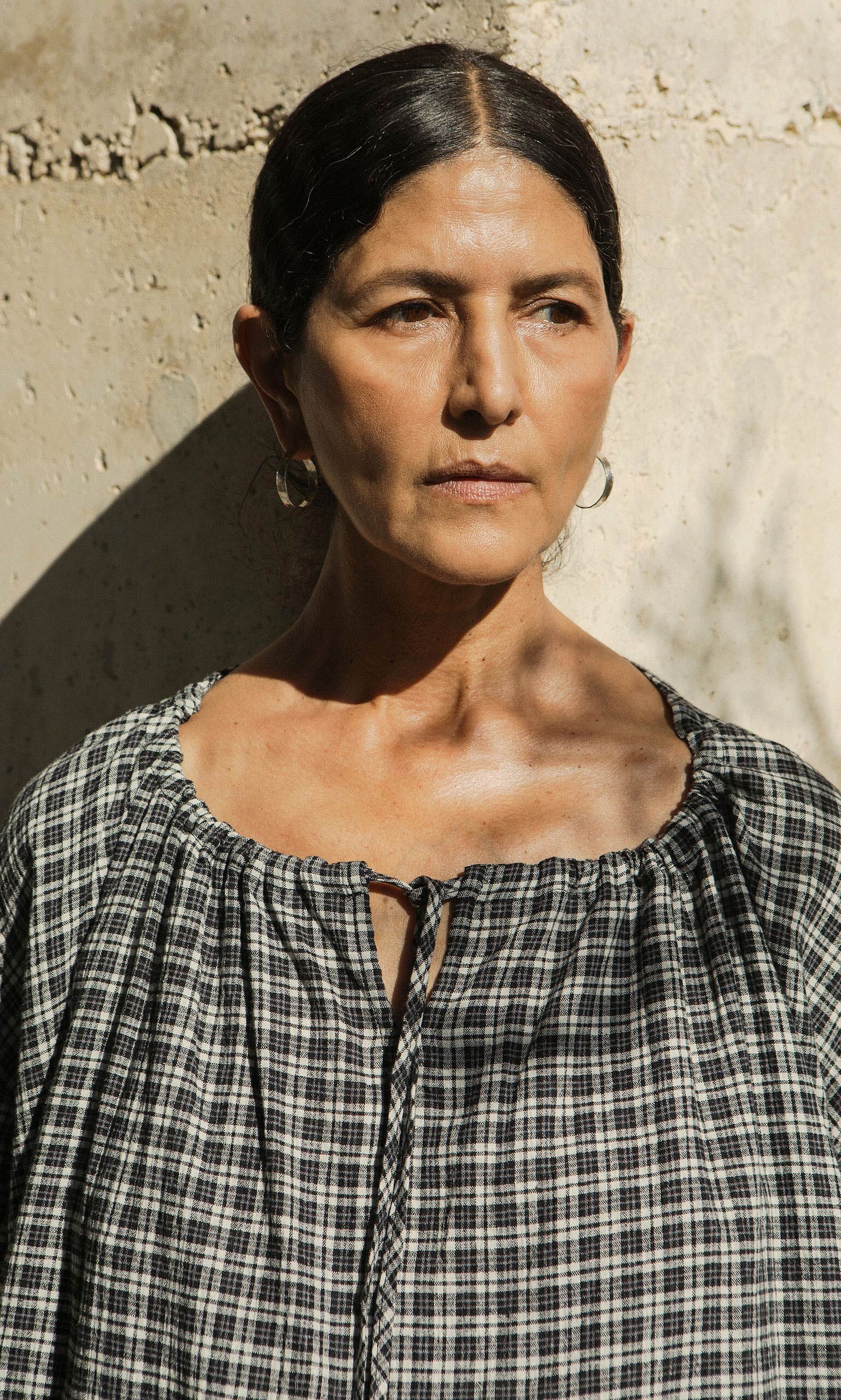 Ida Tie Blouse - Plaid