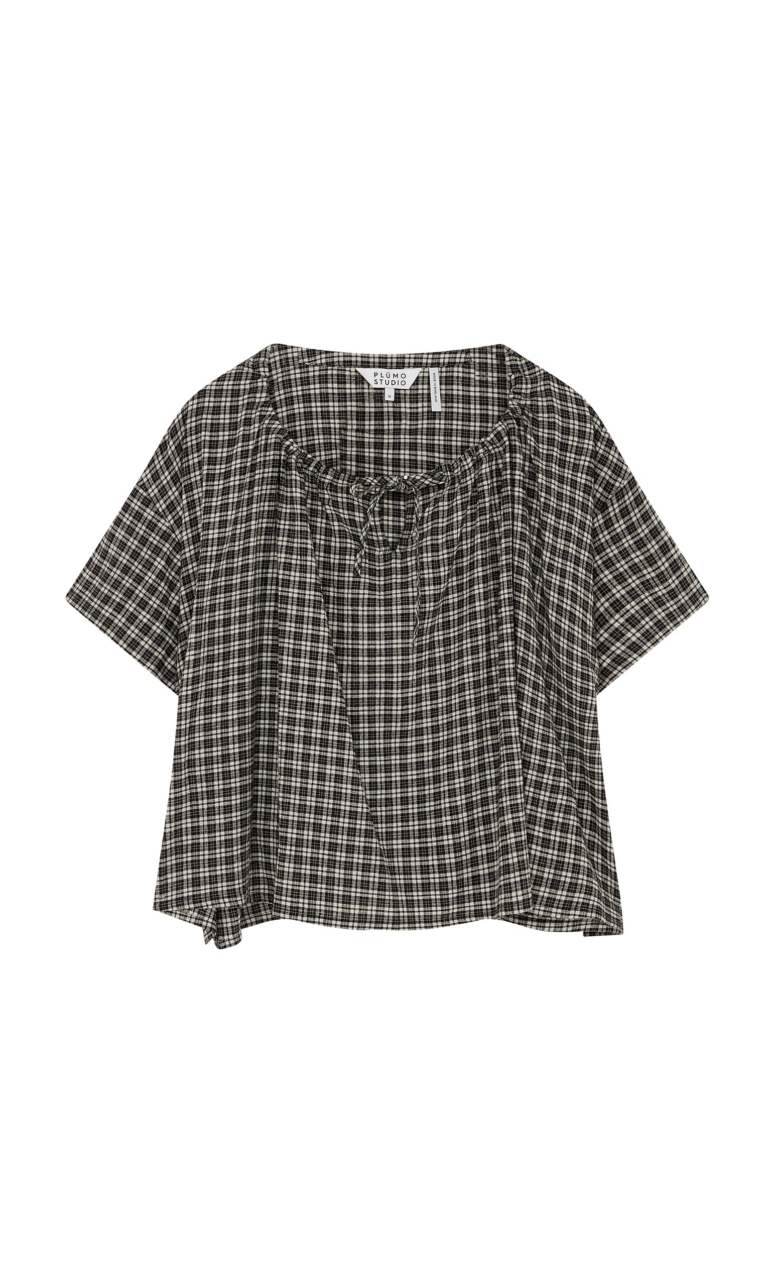 Ida Tie Blouse - Plaid