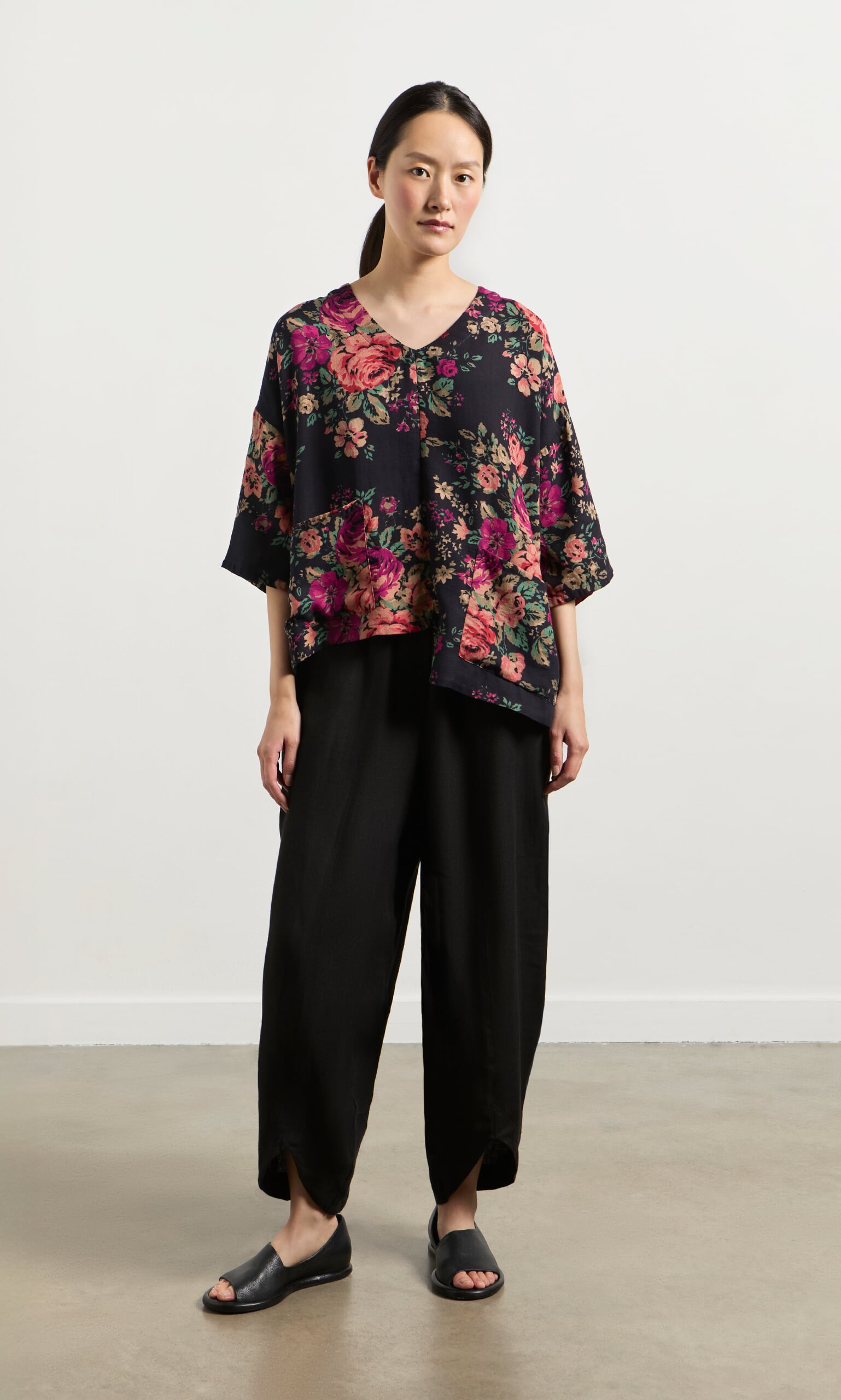 Liu Pocket Blouse - Deep Navy