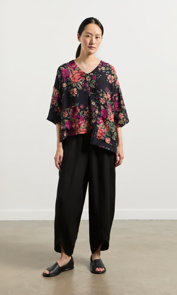 Liu Pocket Blouse - Deep Navy