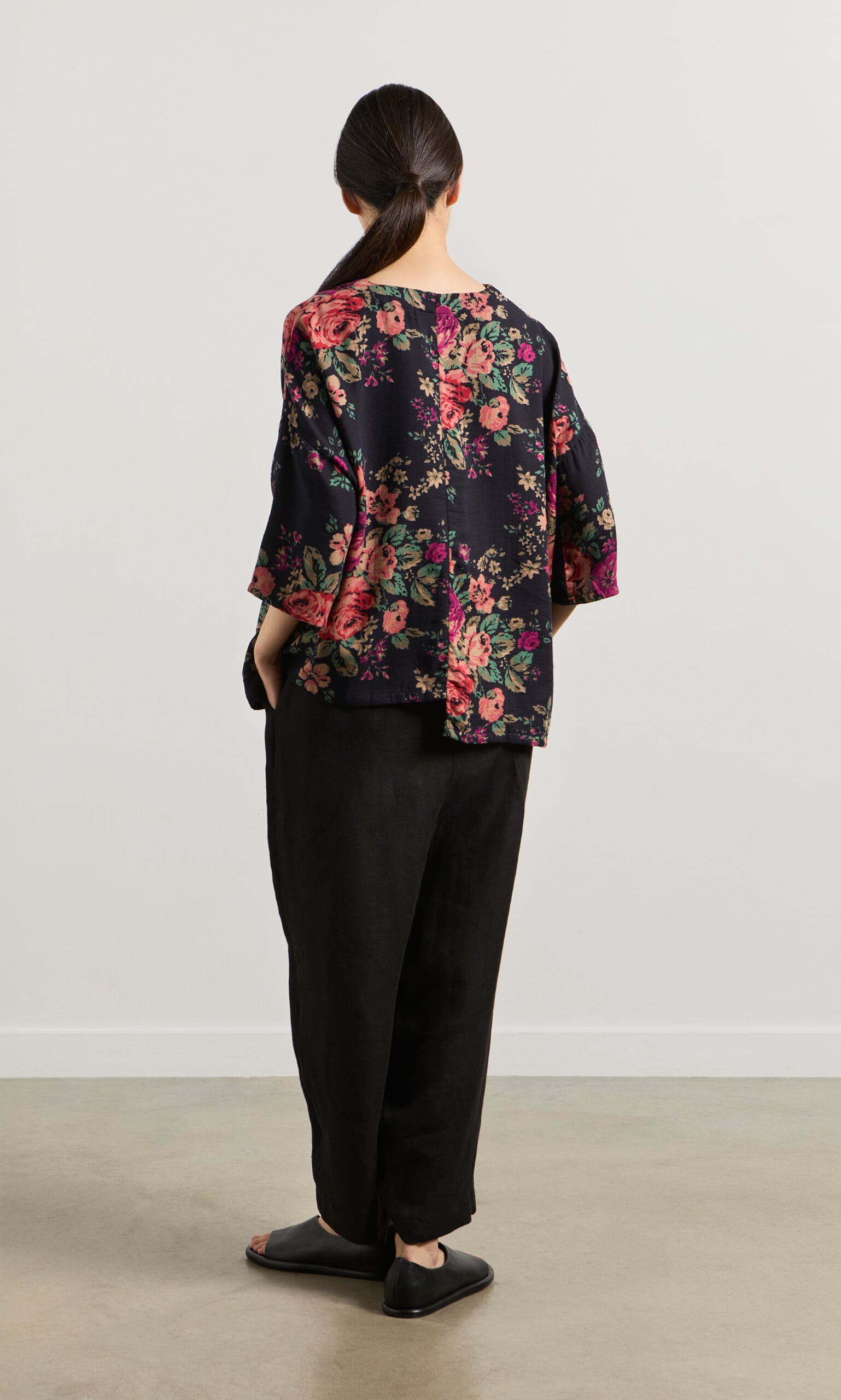 Liu Pocket Blouse - Deep Navy