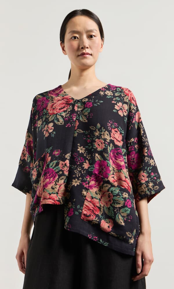 Liu Pocket Blouse - Deep Navy