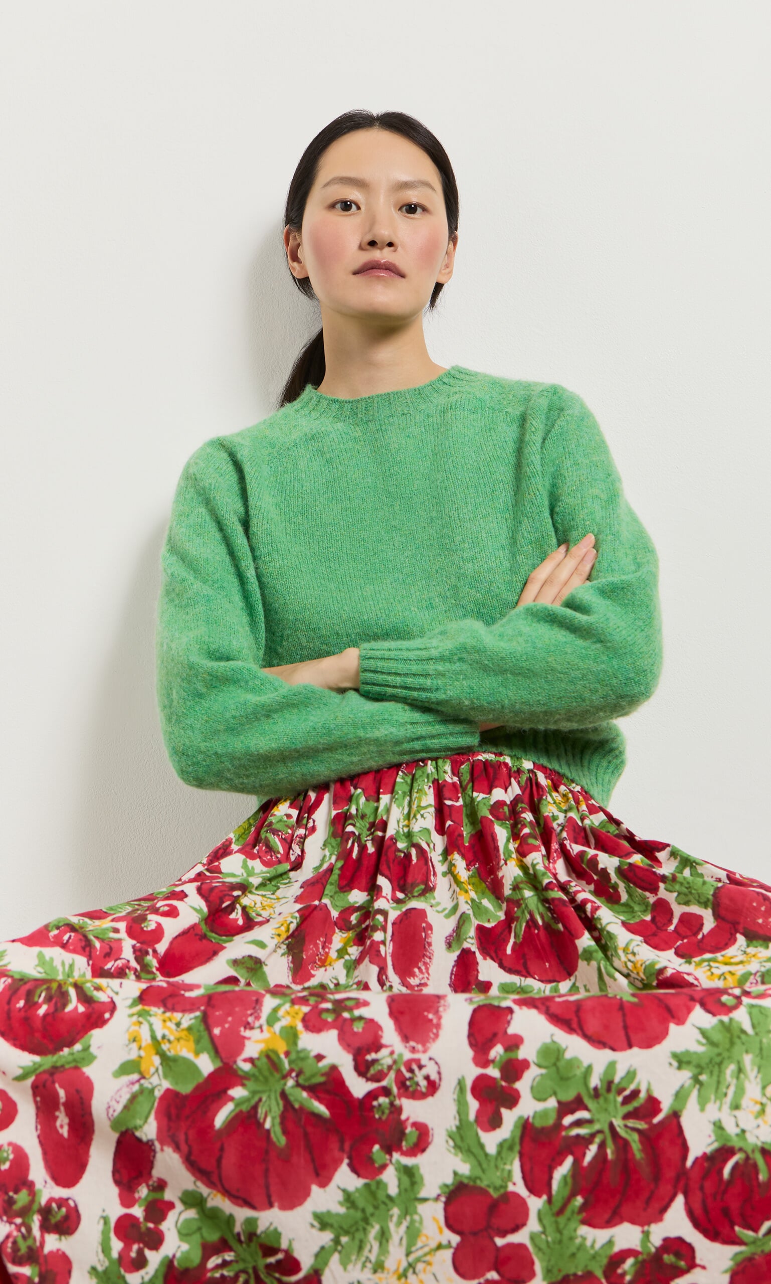 Wicklow Crewneck - Garden Leaf