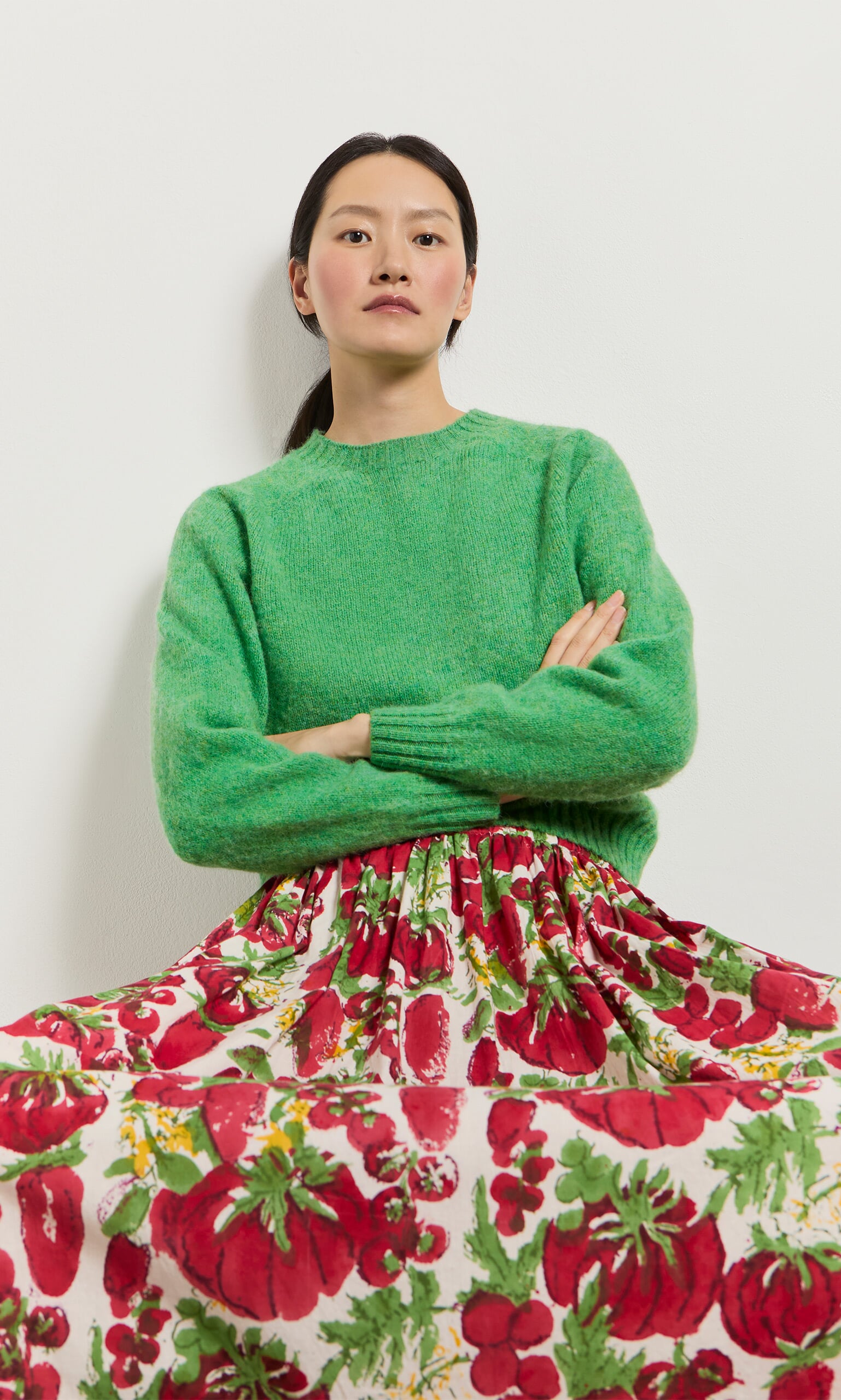 Wicklow Crewneck - Garden Leaf