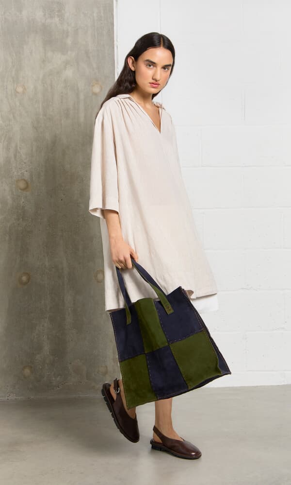 Patchwork Suede Bag