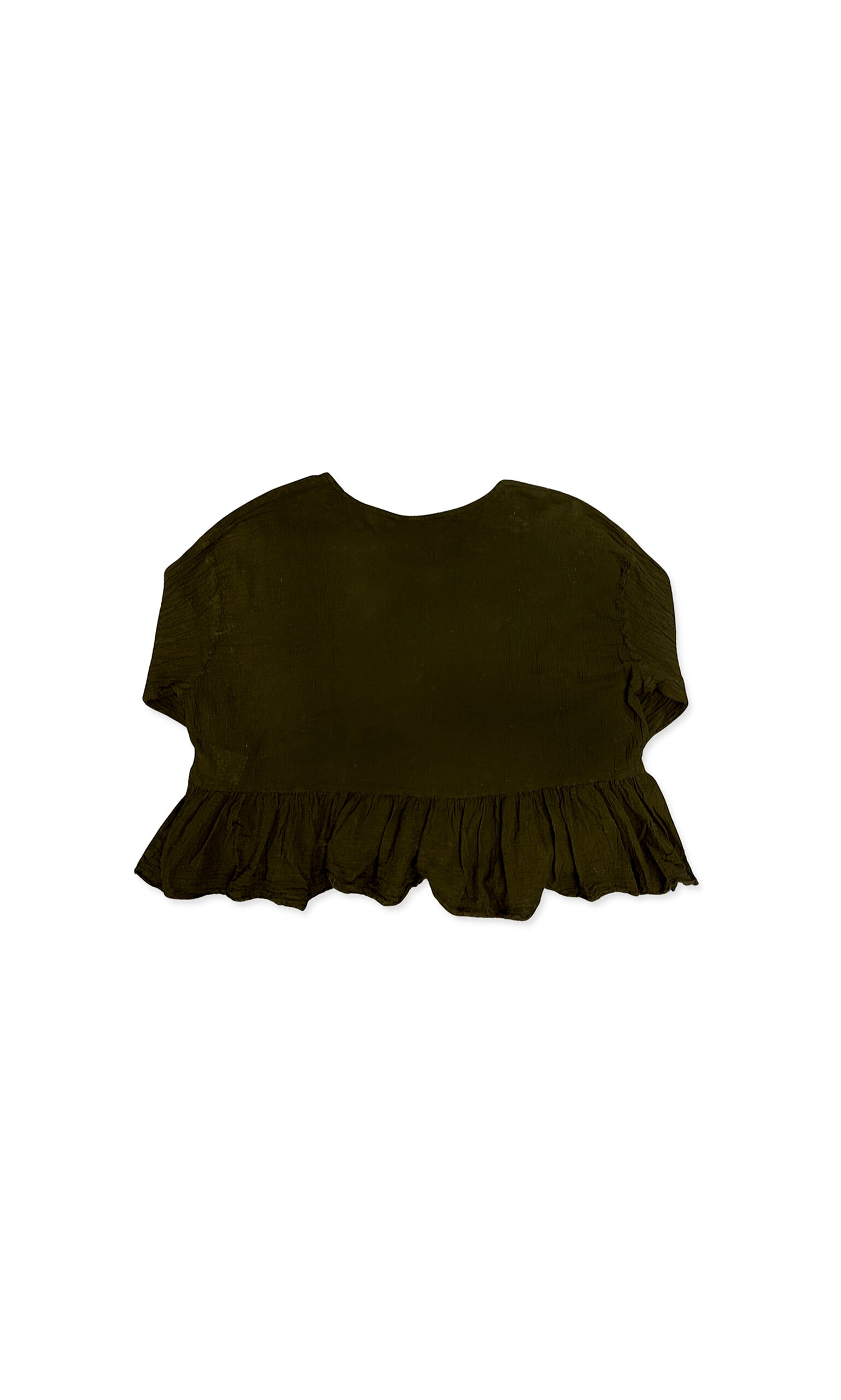 Peplum Crinkle Top
