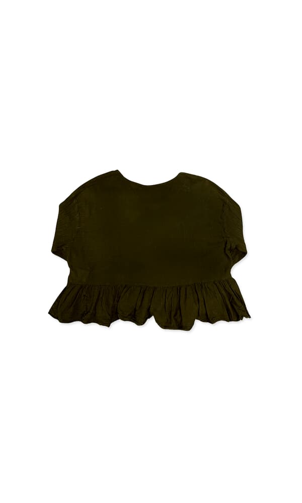 Peplum Crinkle Top