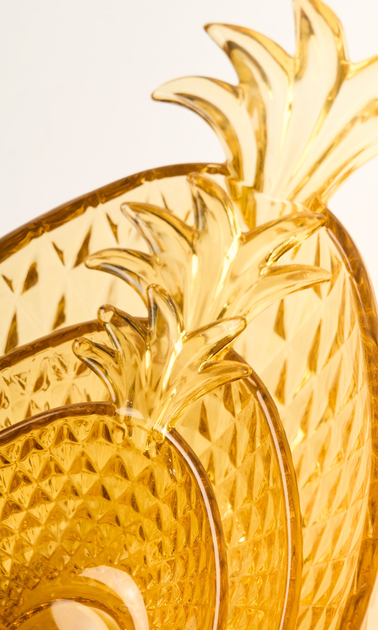 Glass Pineapple Bowls (Set of 3)