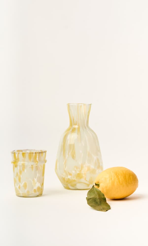 Speckled Drinking Glass - Yellow