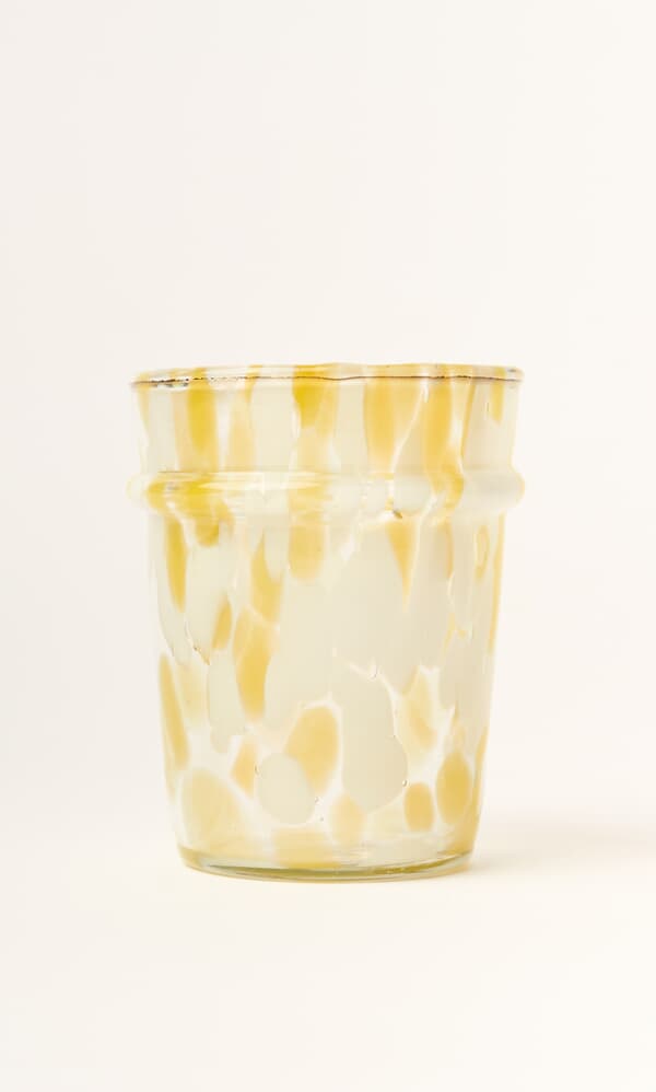Speckled Drinking Glass - Yellow