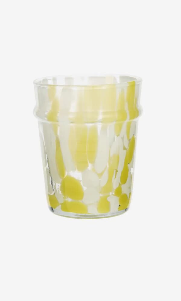 Speckled Drinking Glass - Yellow