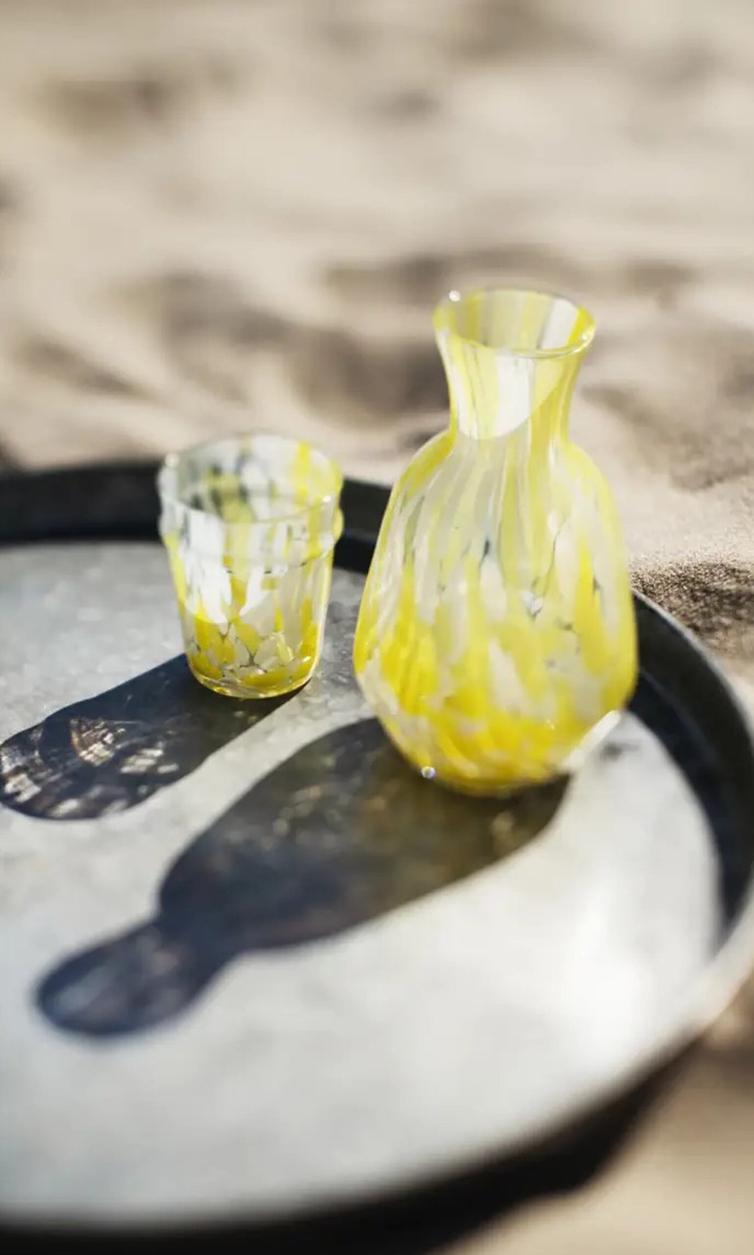 Speckled Drinking Glass - Yellow