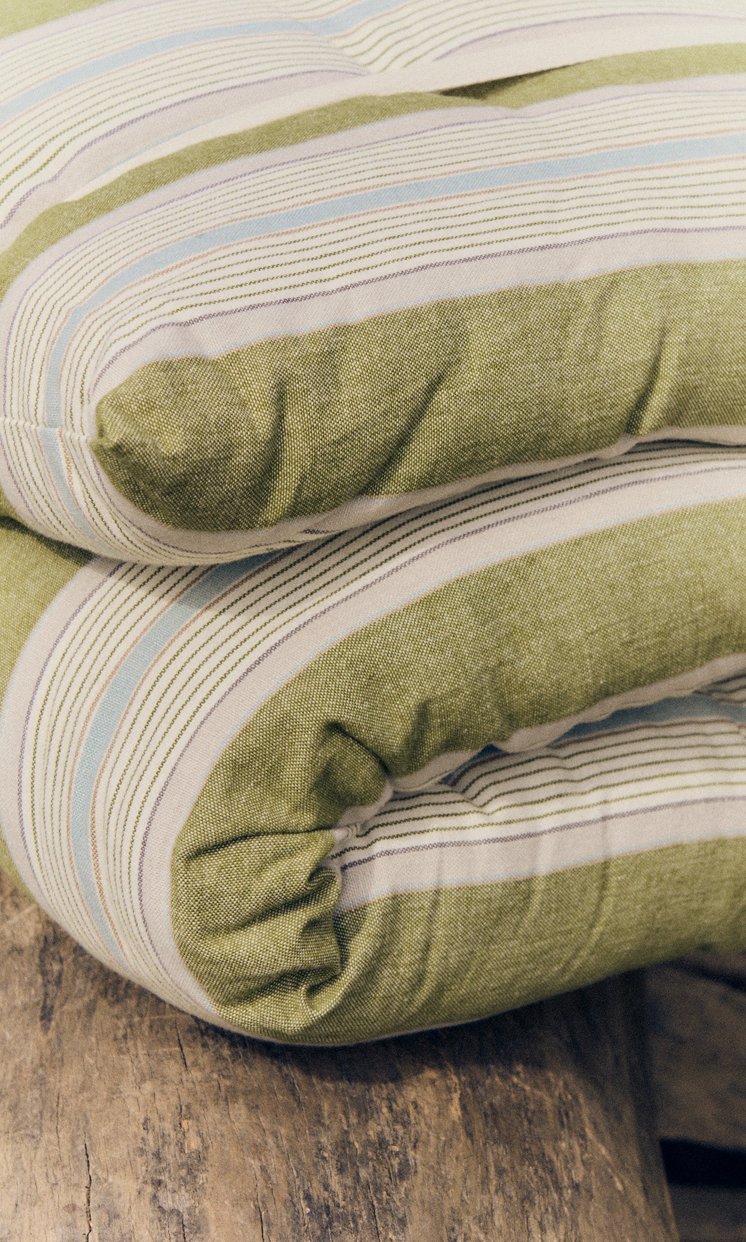Quilted Mattress - Green Stripe