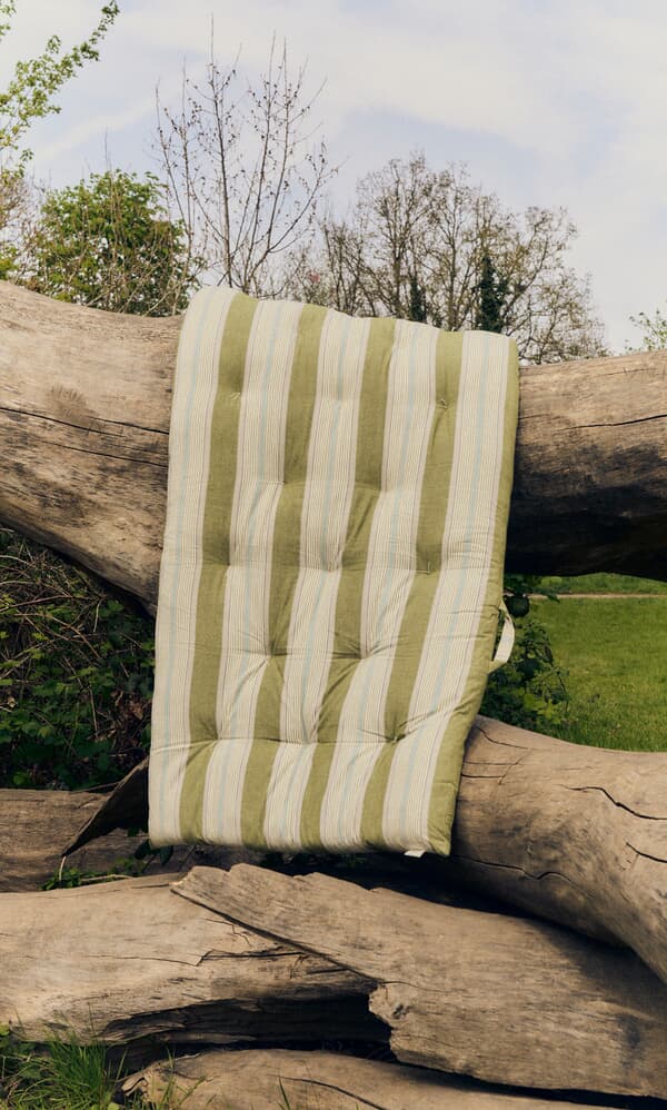 Quilted Mattress - Green Stripe