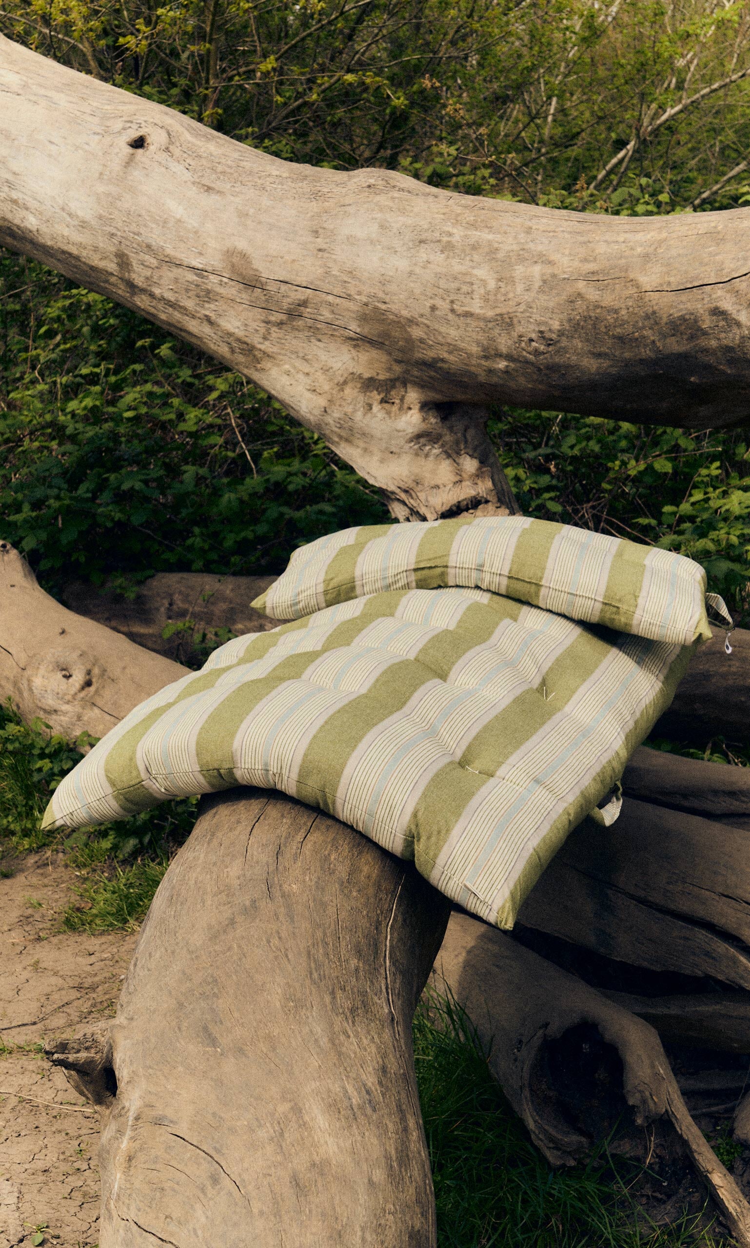 Quilted Mattress - Green Stripe