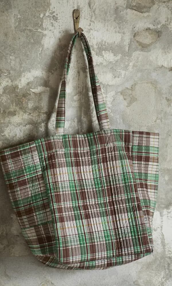 Checked Quilted Bag