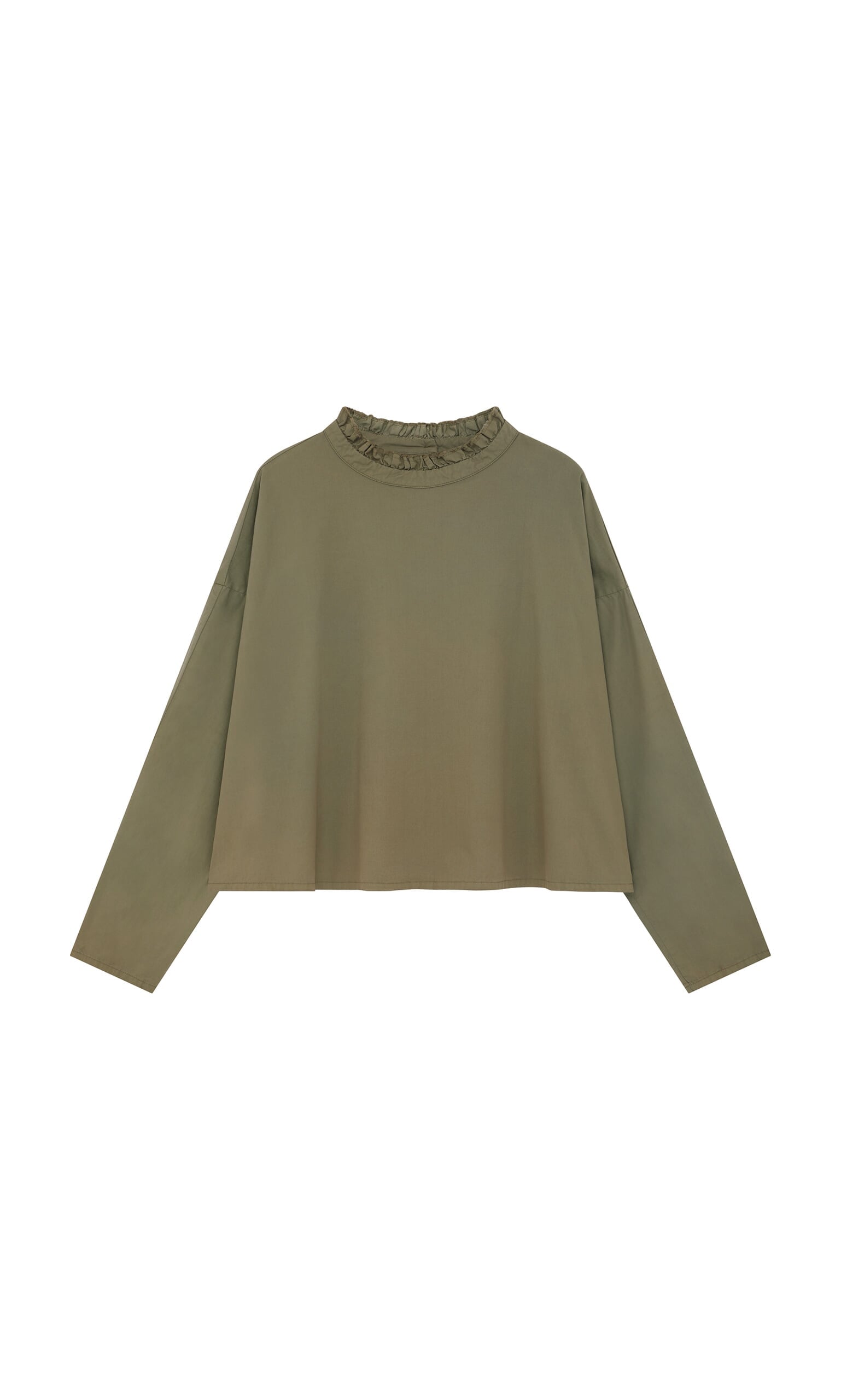 Olive Ruffle Blouse - Seconds